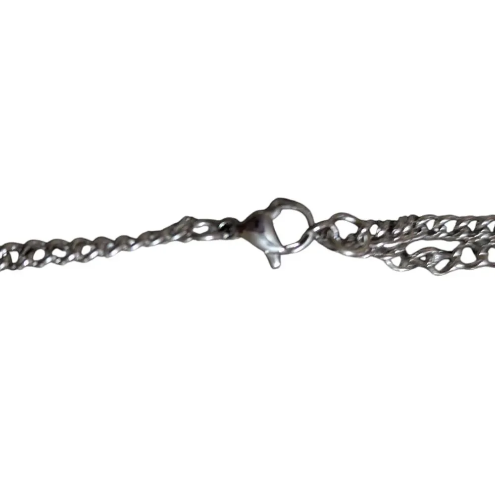 ASOS Design Silver Spike Pendant Necklace Minimalist Chain Edgy Y2K Jewelry